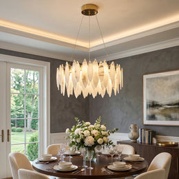Aveline Alabaster Petal Chandelier