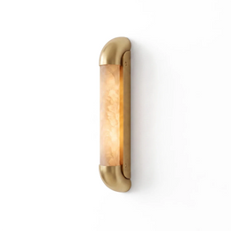 Aveline Bracketed Alabaster Wall Sconce