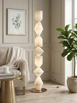 Sculptural Layered Alabaster Floor Lamp — image 7