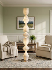 Sculptural Layered Alabaster Floor Lamp — image 10