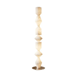 Sculptural Layered Alabaster Floor Lamp — image 1