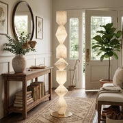 Sculptural Layered Alabaster Floor Lamp — image 4