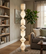 Sculptural Layered Alabaster Floor Lamp — image 9