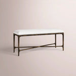 Caloria Fabric End-of-Bed Bench — FORGED BRONZE / 36