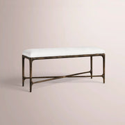 Caloria Fabric End-of-Bed Bench — FORGED BRONZE / 36