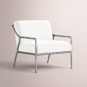 Caloria Slope Arm Chair — FORGED PEWTER / SNOW WHITE