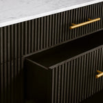 Favera Nine-Drawer Dresser — EBONY / CARRARA