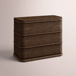 Liromelle Shagreen Closed Nightstand — MOCHA SHAGREEN/BROWN BRUSHED OAK / 26