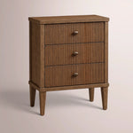 Luvoriel Reeded Closed Nightstand — BROWN OAK / 20