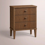 Luvoriel Reeded Closed Nightstand — BROWN OAK / 20