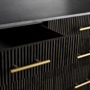Favera Nine-Drawer Dresser — EBONY / BLUESTONE