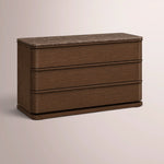 Liromelle Emperador Closed Nightstand — BROWN BRUSHED OAK / BROWN EMPERADOR MARBLE / 38
