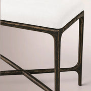 Caloria Fabric Stool — FORGED BRONZE / SNOW WHITE