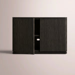 Liromelle Media Console — BLACK OAK / DOOR 48