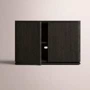 Liromelle Media Console — BLACK OAK / DOOR 48