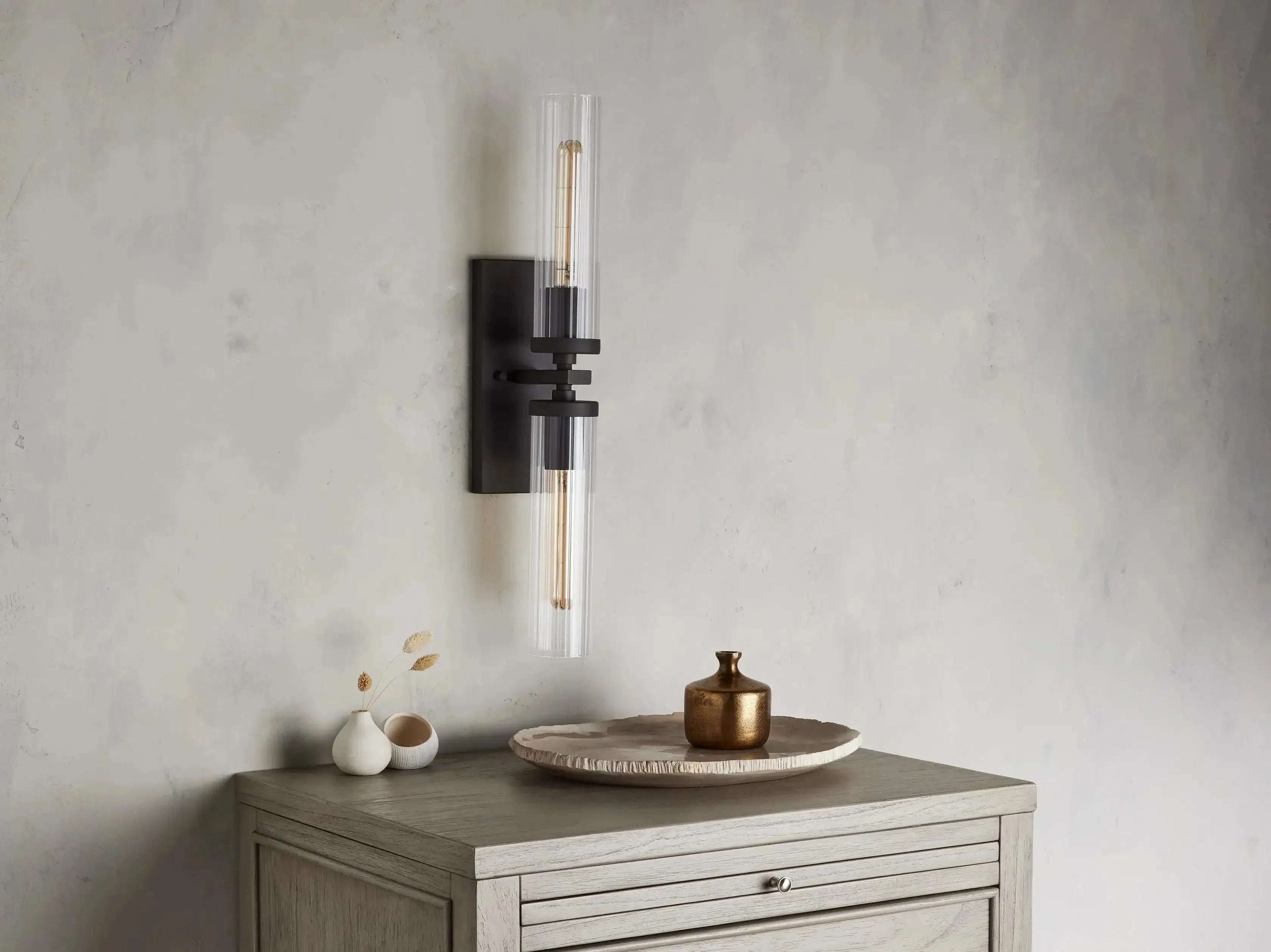 Andreas 2-Light Glass Wall Sconce