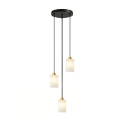 Caldera Alabaster Block Spiral Chandelier