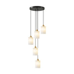 Caldera Alabaster Block Spiral Chandelier