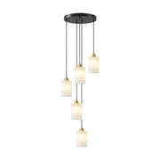 Caldera Alabaster Block Spiral Chandelier