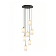 Caldera Alabaster Block Spiral Chandelier