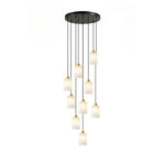 Caldera Alabaster Block Spiral Chandelier