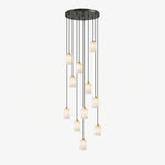 Caldera Alabaster Block Spiral Chandelier