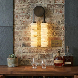 Calla Ribbed Alabaster Wall Sconce
