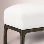 Caloria Ottoman — FORGED BRONZE / SNOW WHITE