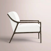 Caloria Slope Arm Chair — FORGED BRONZE / SNOW WHITE