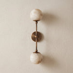 Celestial Double Alabaster Globe Wall Sconce