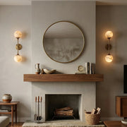 Celestial Double Alabaster Globe Wall Sconce