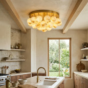 Clustered Aurelia Alabaster Globe Ceiling Light