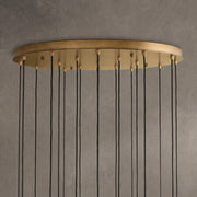 Colleena Hammered Glass Round Chandelier