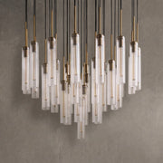 Colleena Hammered Glass Round Chandelier