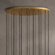 Colleena Hammered Glass Round Chandelier