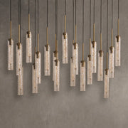 Colleena Linear Hammered Glass Chandelier