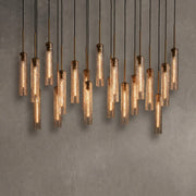 Colleena Linear Hammered Glass Chandelier