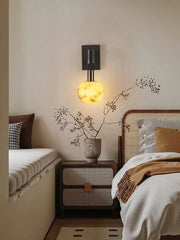 Columnar Obra Spherical Alabaster Wall Lamp