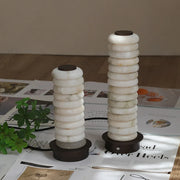 Cylinder Calla Alabaster Stacking Table Lamp
