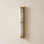 Cylindra Alabaster Brass Wall Light
