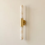 Cylindrical Alabaster Slim Wall Lamp