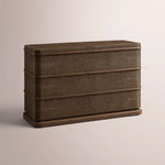 Liromelle Shagreen Closed Nightstand — MOCHA SHAGREEN/BROWN BRUSHED OAK / 38
