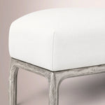 Caloria Ottoman — FORGED PEWTER / SNOW WHITE