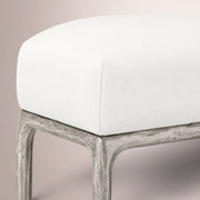 Caloria Ottoman — FORGED PEWTER / SNOW WHITE
