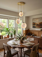 Disc Harvest Alabaster Chandelier