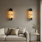 Dual-Head Luma Arc Snowflake Stone Wall Lamp