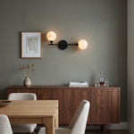 Duvelle Alabaster Two-Globe Wall Sconce