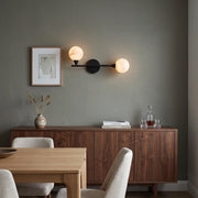 Duvelle Alabaster Two-Globe Wall Sconce