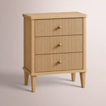 Luvoriel Reeded Closed Nightstand — LIGHT OAK / 20