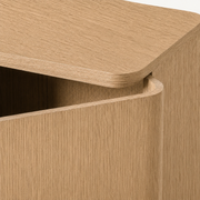 Liromelle Low Media Console — LIGHT OAK / 4-DOOR 84